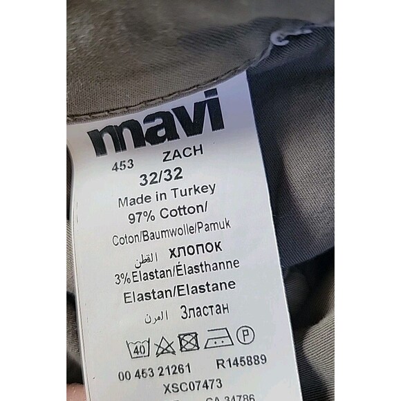 Mavi Jeans Pants Mens 32x30 Straight Zach Green Stretch Preppy Low Rise Khakis - Picture 10 of 14